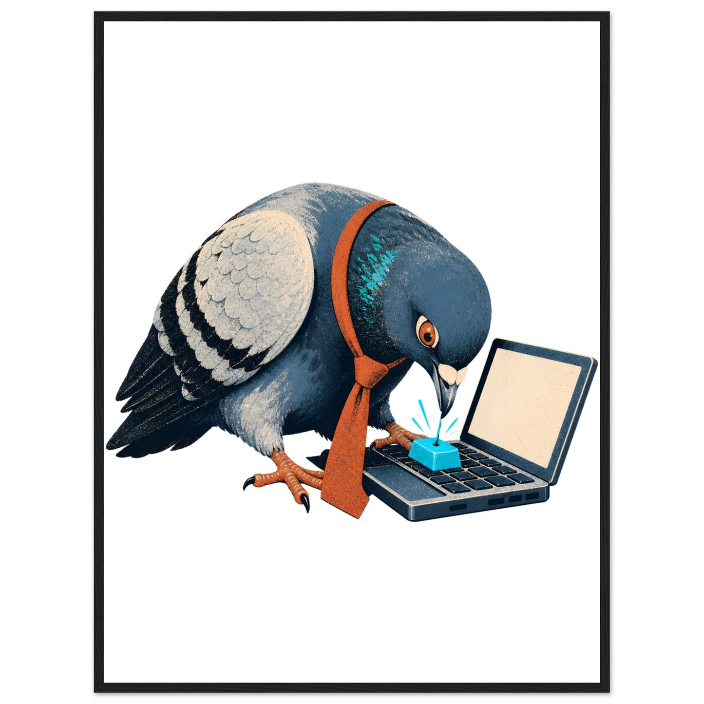 Pigeon Hits Send Framed Wall Art — product view 8