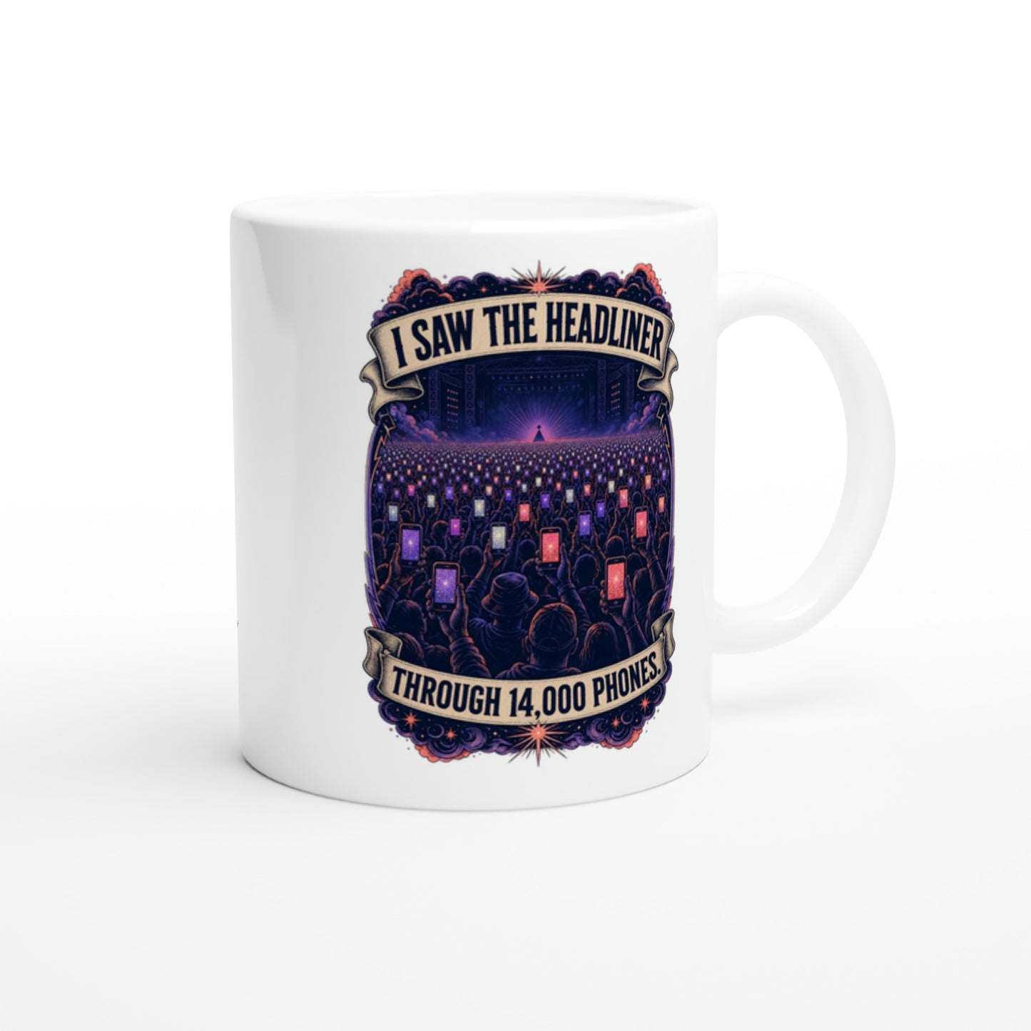 The Headliner Through 14,000 Phones Mug — product view 1