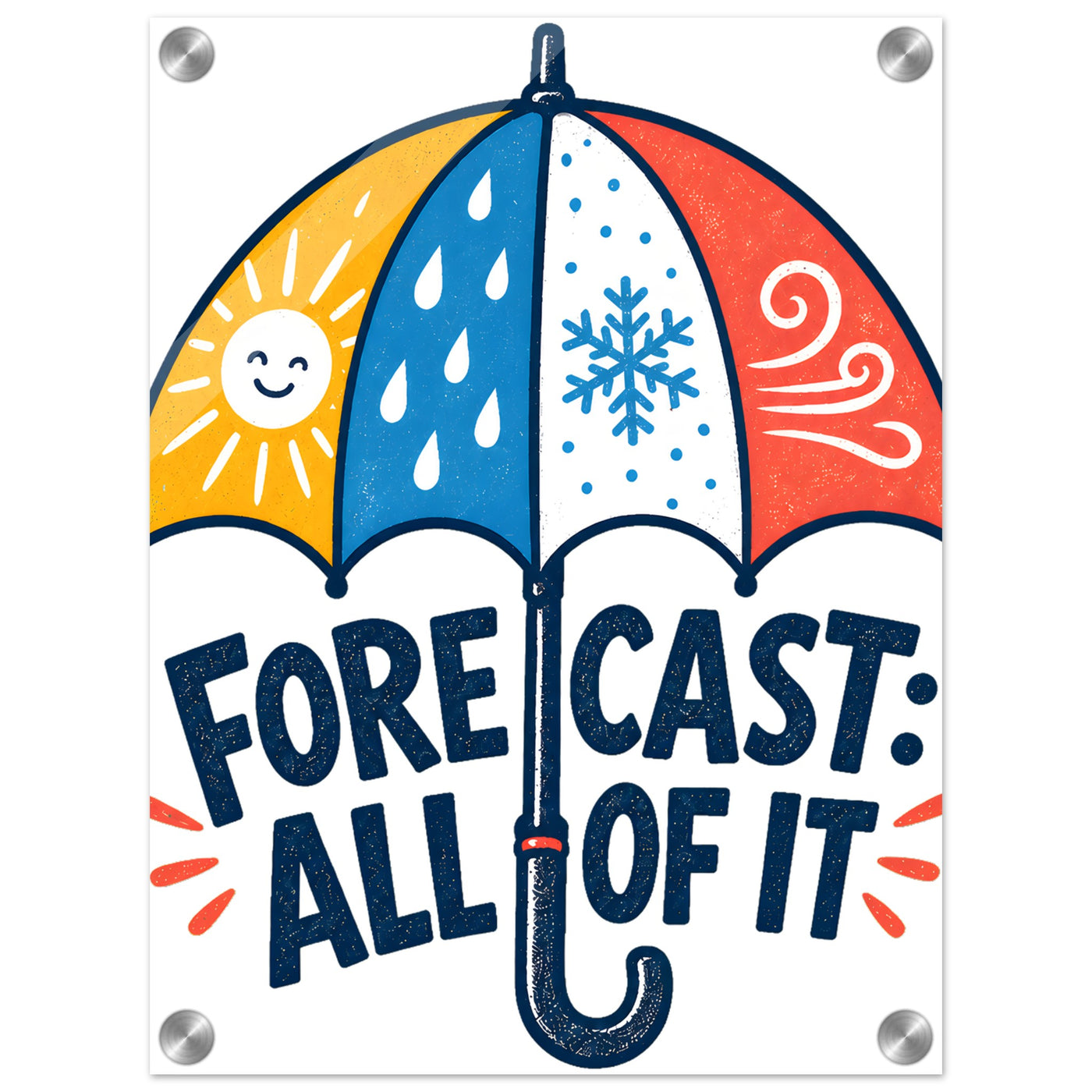 Forecast: All of It British Weather Graphic Acrylic Print