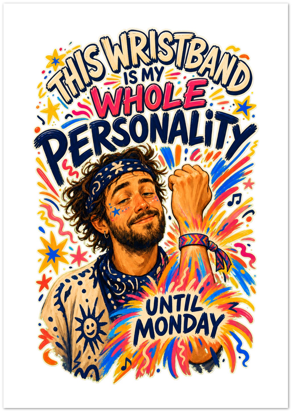 This Wristband Is My Whole Personality Until Monday Greeting Card Pack — product view 2