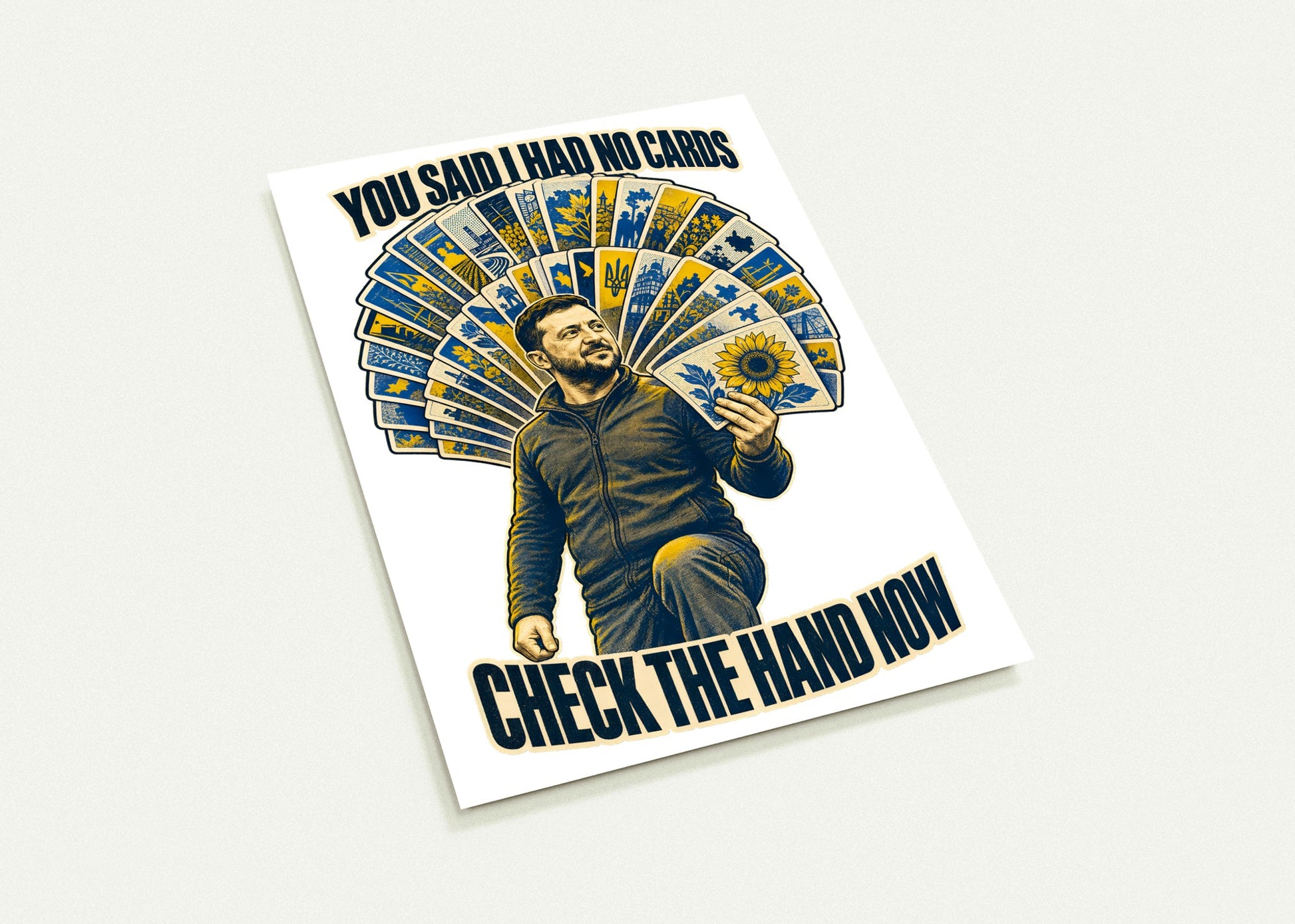 You Said I Had No Cards – Zelenskyy Satire Postcard Pack — product view 3