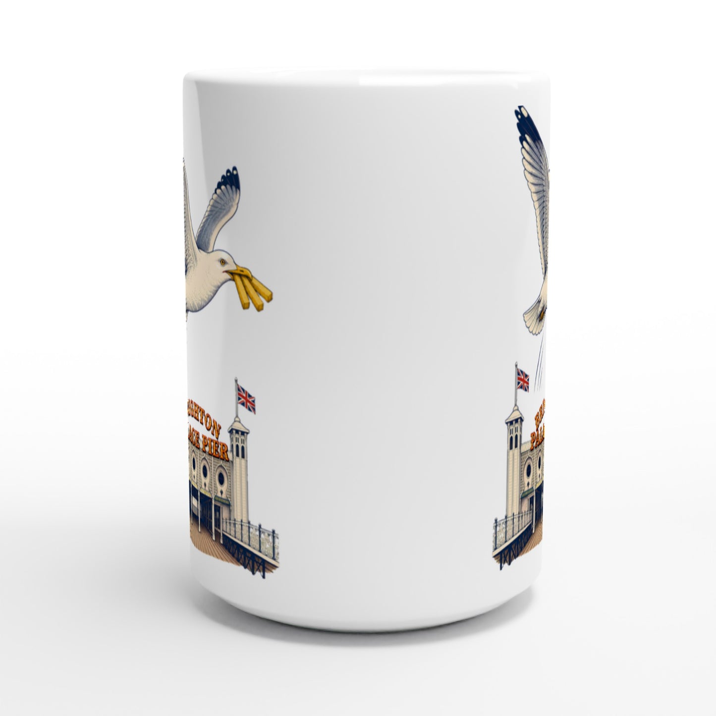 Brighton Palace Pier Chip Heist Large Mug — product view 2
