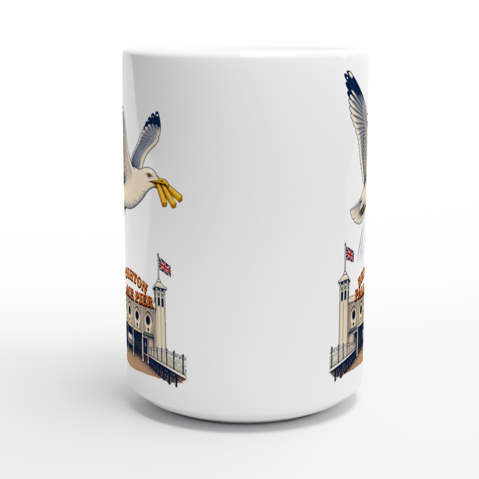 Brighton Palace Pier Chip Heist Large Mug — product view 2
