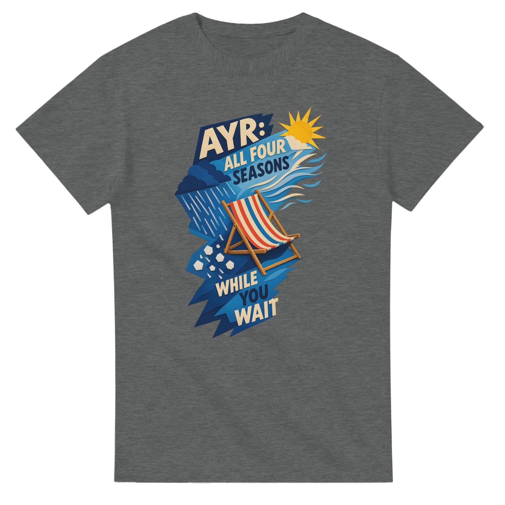 Ayr: All Four Seasons While You Wait T-shirt — product view 3