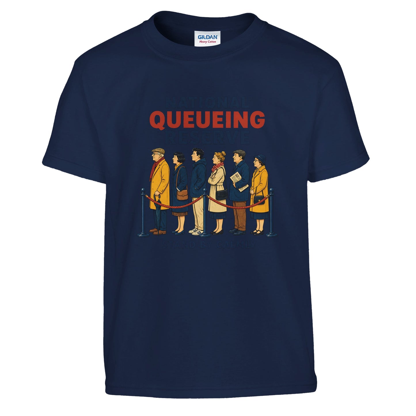 National Queueing Reserve – British Queue Graphic Kids' T-shirt — product view 7
