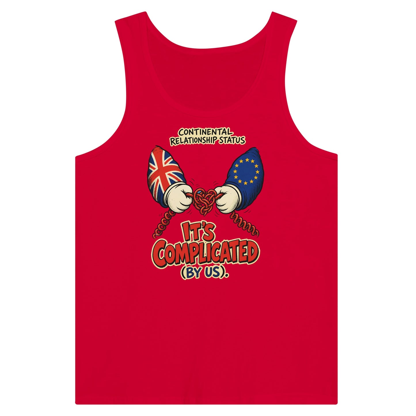 It's Complicated (By Us) UK–EU 1990s Cartoon Premium Unisex Tank Top — product view 12
