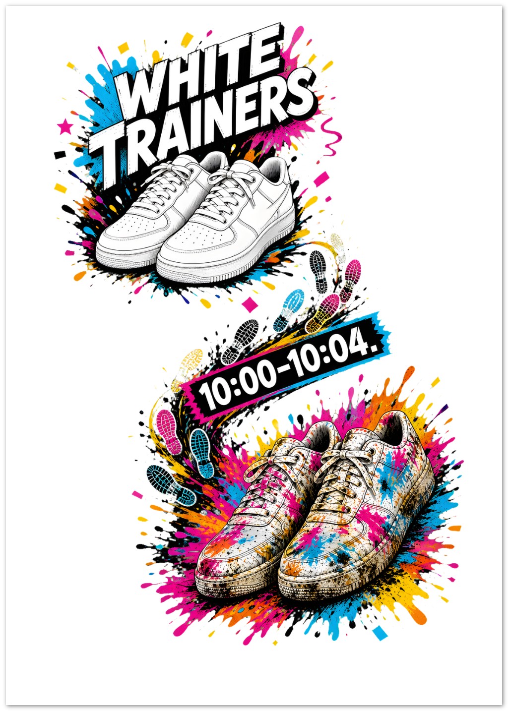 White Trainers: 10:00–10:04 Greeting Card Pack — product view 1