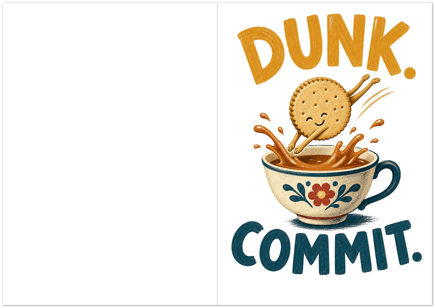 Dunk. Commit. Tea Biscuit Graphic Greeting Card Pack — product view 5