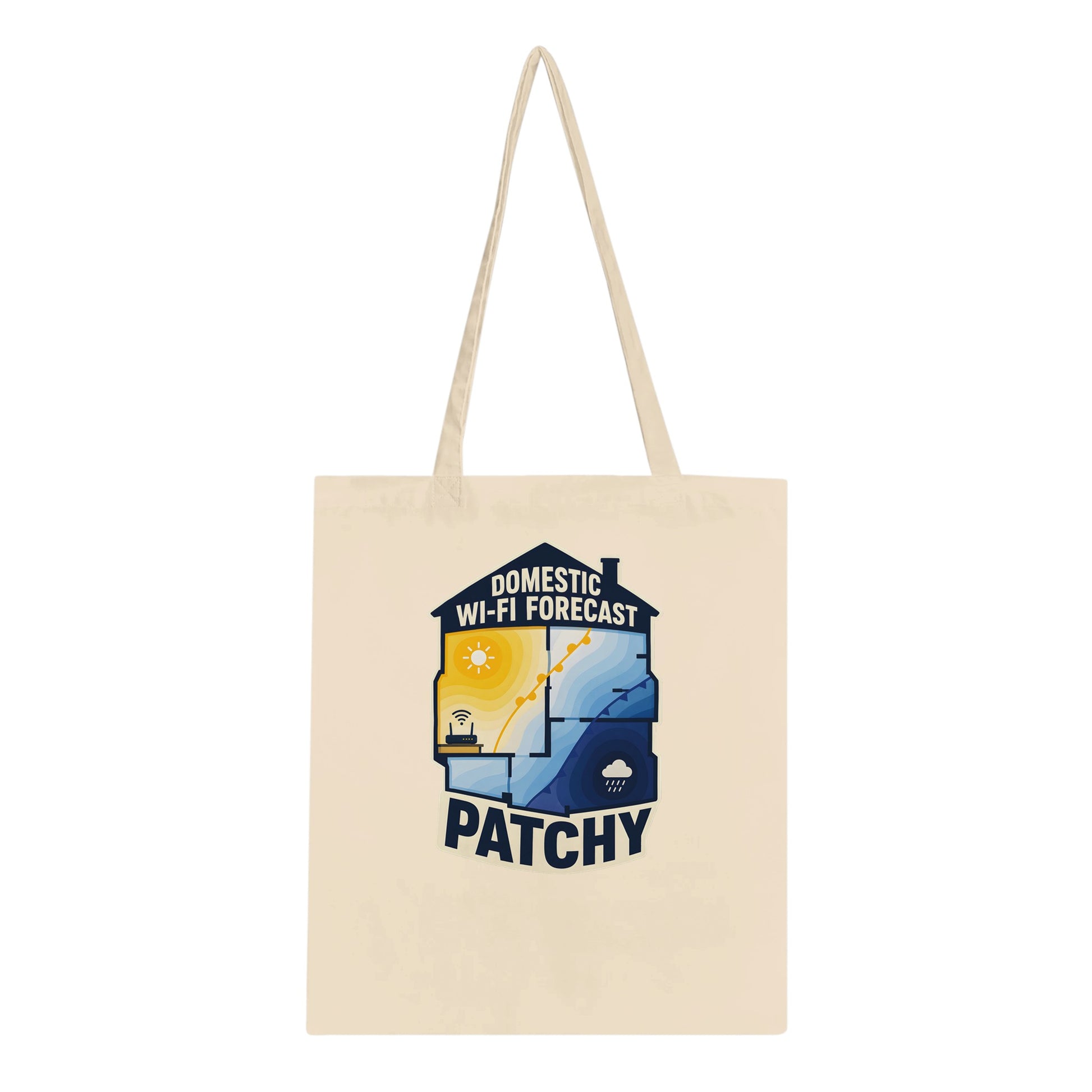 Domestic Wi-Fi Forecast Patchy Tote Bag — product view 2
