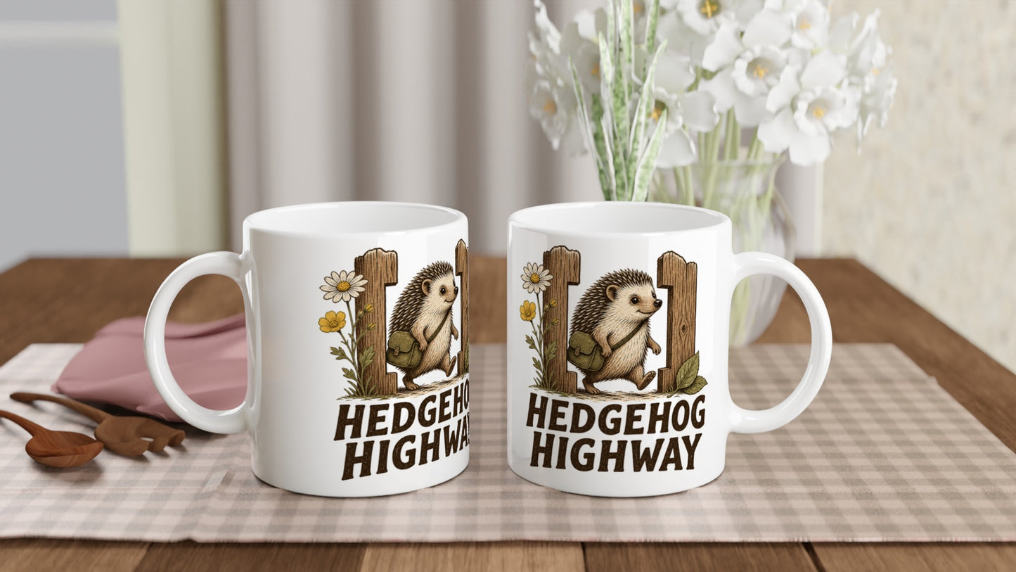 Hedgehog Highway Garden Graphic Mug — product view 4