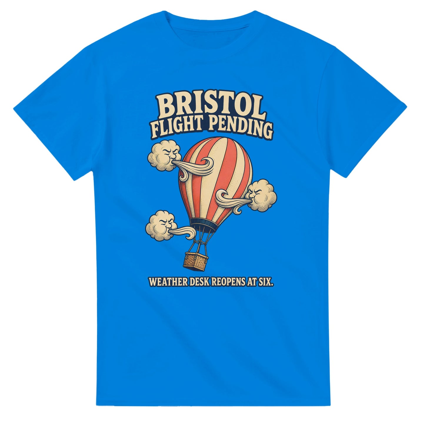 Bristol Flight Pending – Weather Desk T-shirt — product view 2