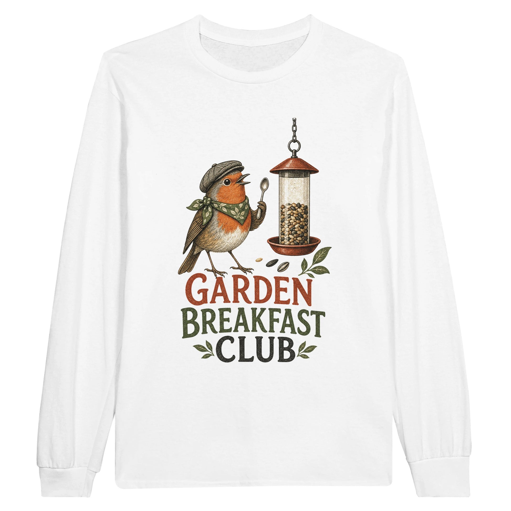 Garden Breakfast Club Robin Graphic Long-Sleeve T-shirt — product view 1