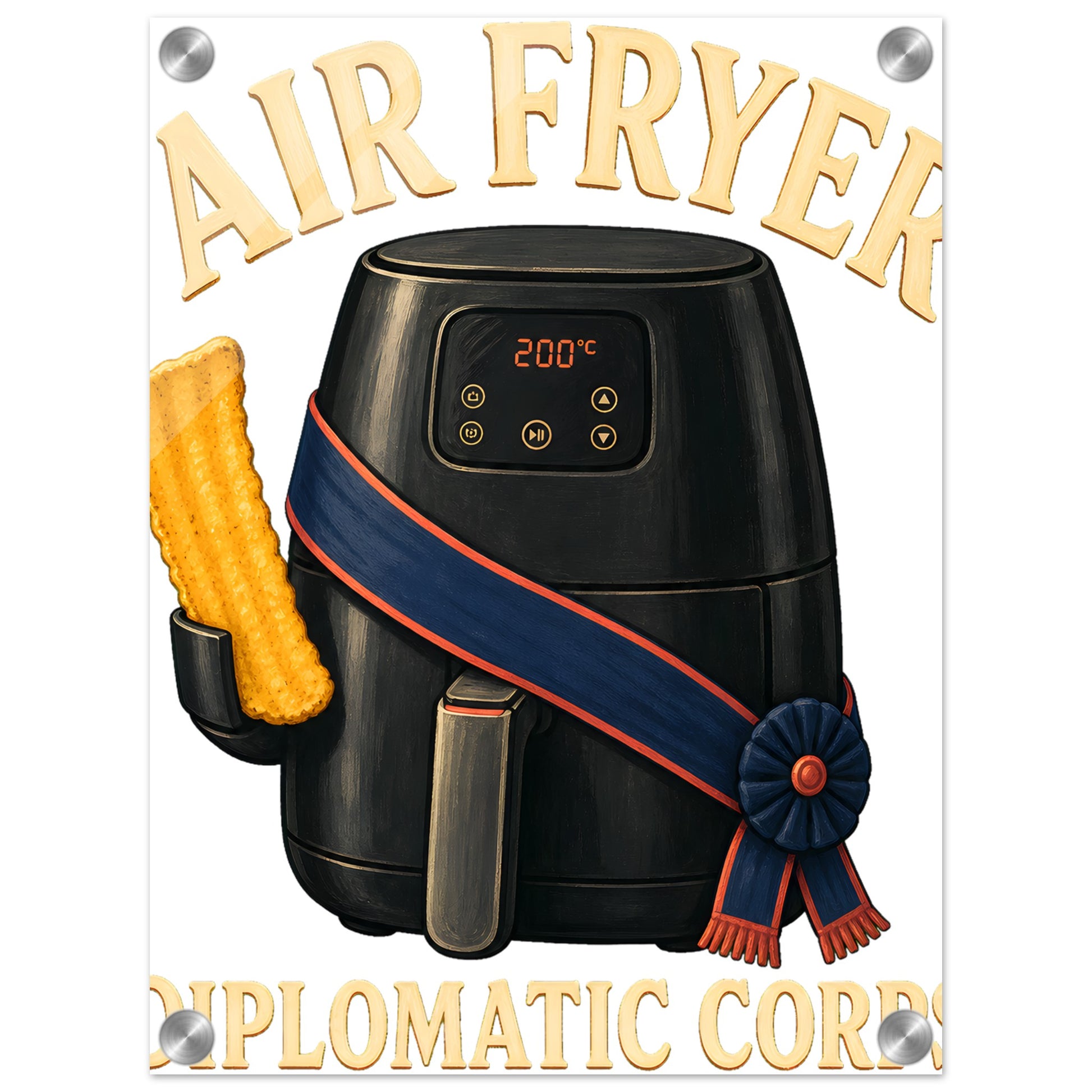 Air Fryer Diplomatic Corps Acrylic Print — product view 1