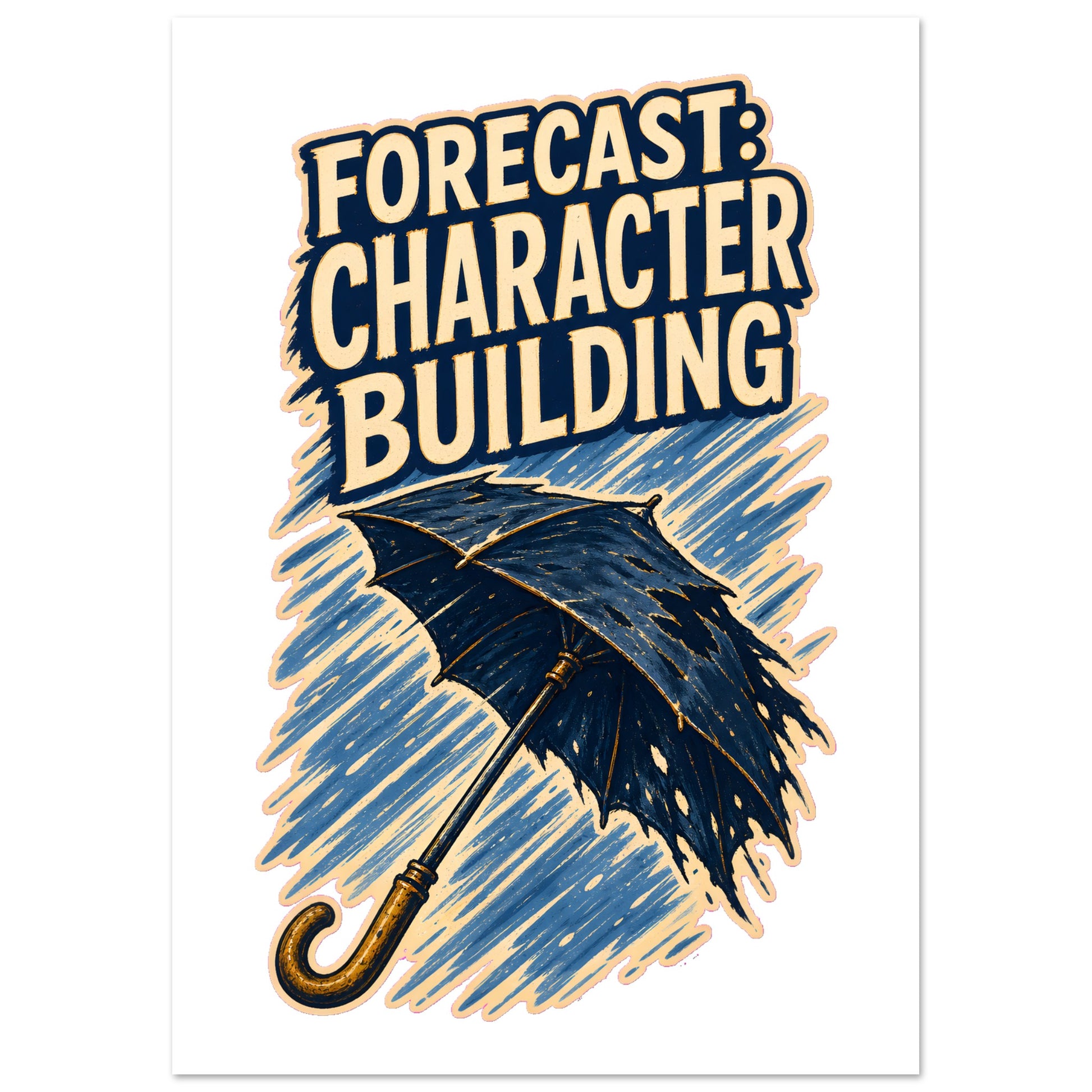 Forecast: Character Building – British Weather Poster — product view 6