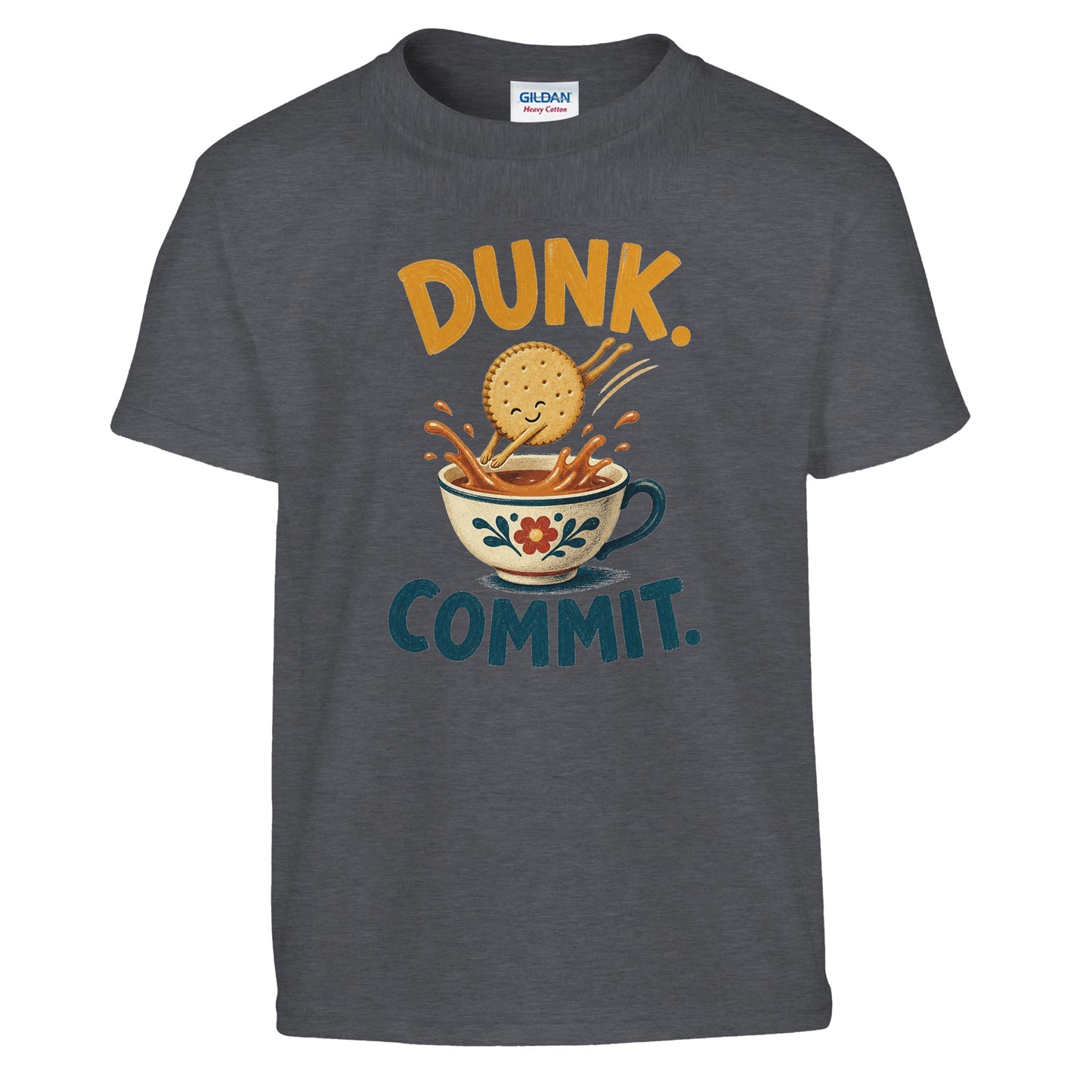 Dunk. Commit. Tea Biscuit Graphic Kids' T-shirt — product view 12