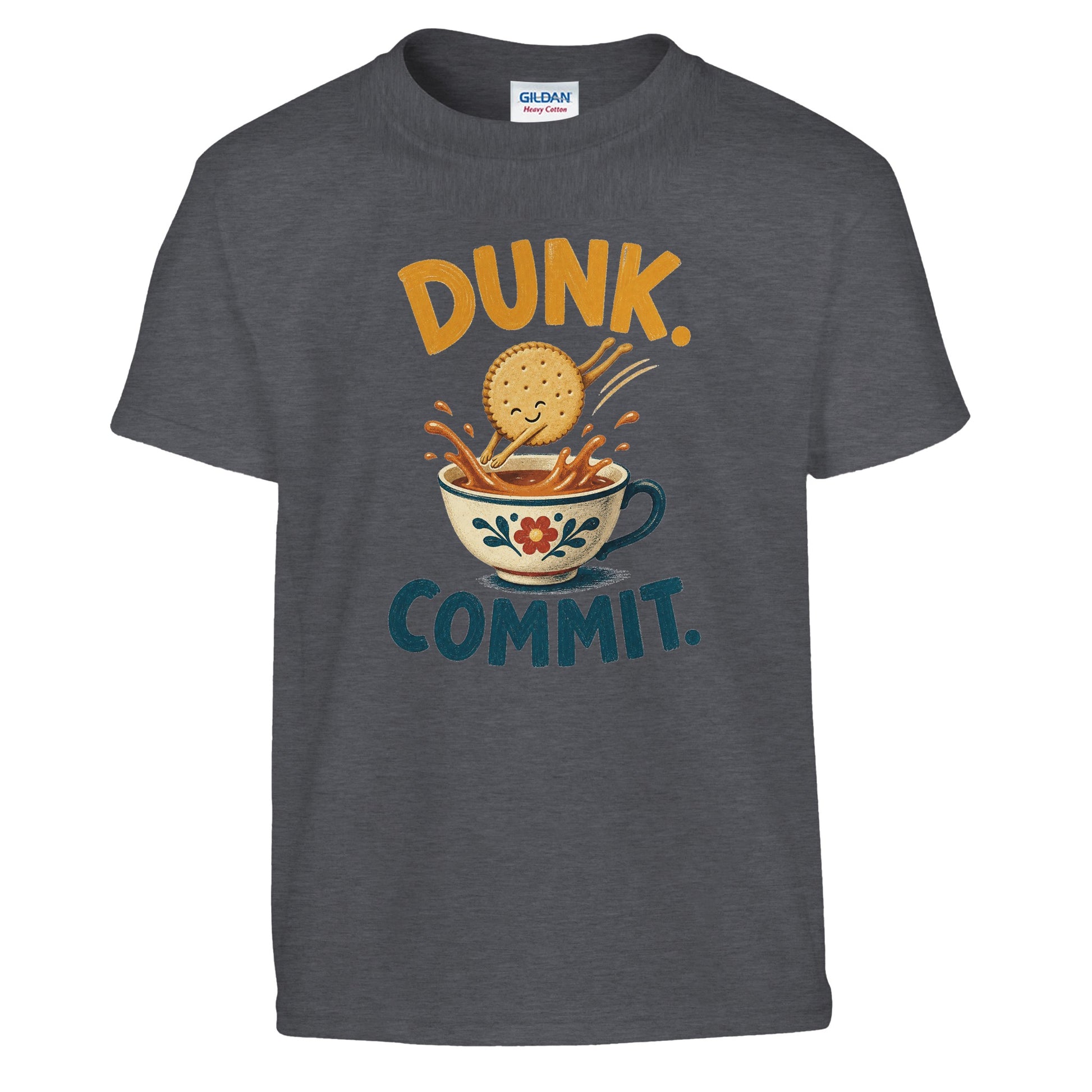 Dunk. Commit. Tea Biscuit Graphic Kids' T-shirt — product view 12