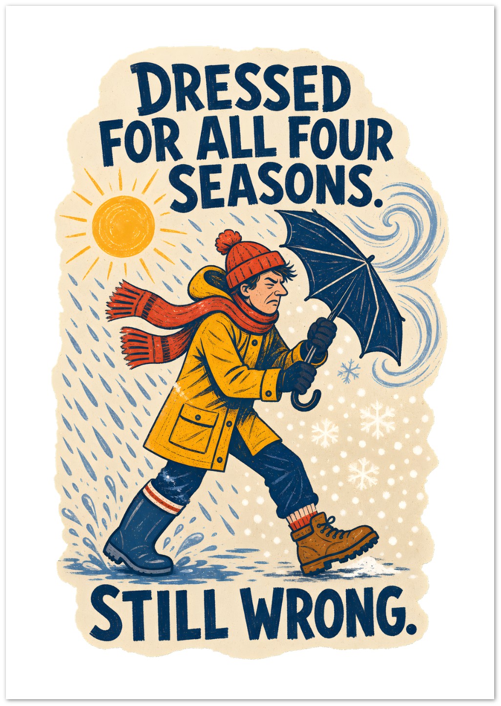 Dressed for All Four Seasons. Still Wrong. Greeting Card Pack — product view 2