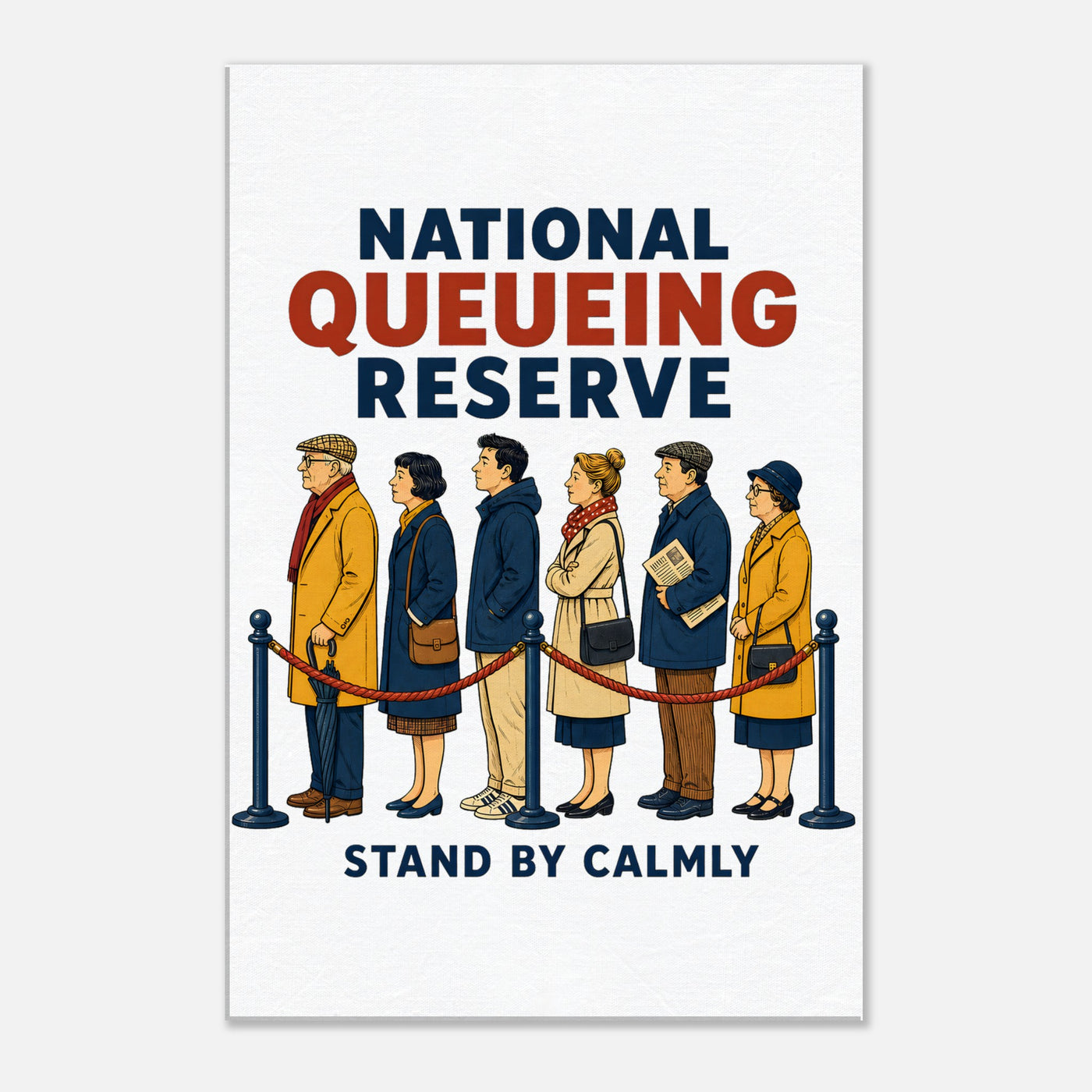 National Queueing Reserve – British Queue Graphic Canvas
