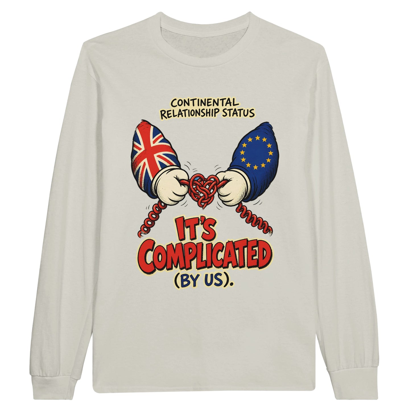 It's Complicated (By Us) UK–EU 1990s Cartoon Long-Sleeve T-shirt — product view 14