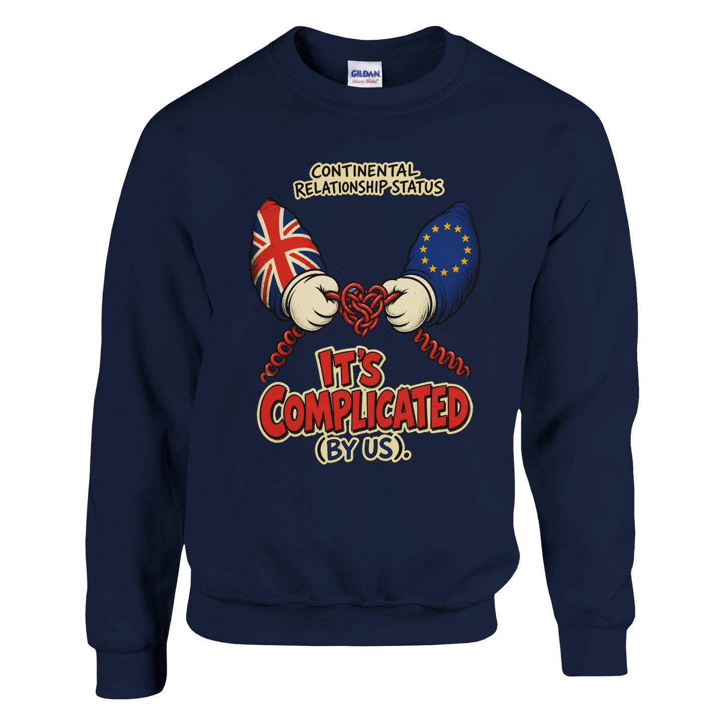 It's Complicated (By Us) UK–EU 1990s Cartoon Sweatshirt — product view 13