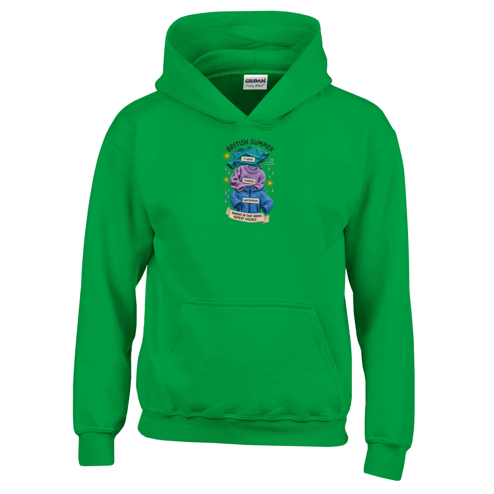 British Summer: Repeat Layers Hourly Kids' Hoodie — product view 8