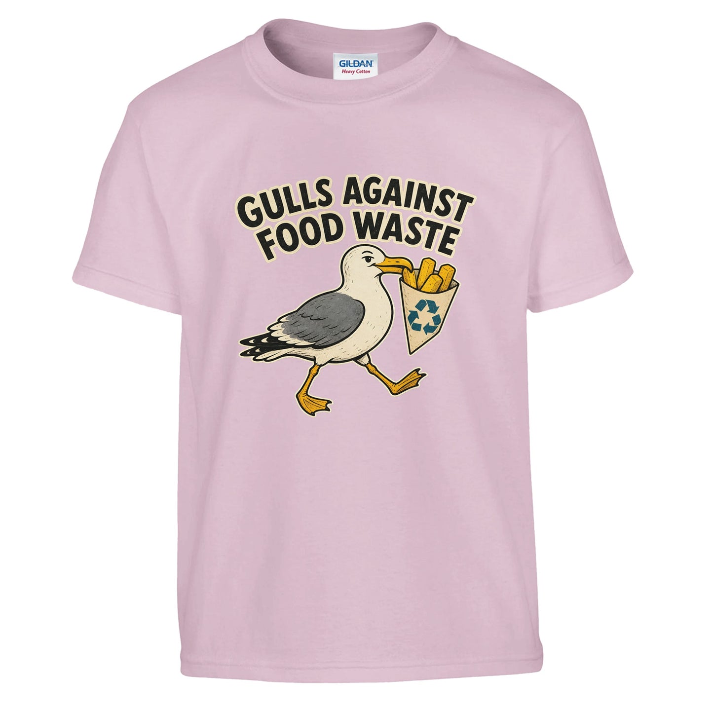 Gulls Against Food Waste Graphic Kids' T-shirt — product view 9