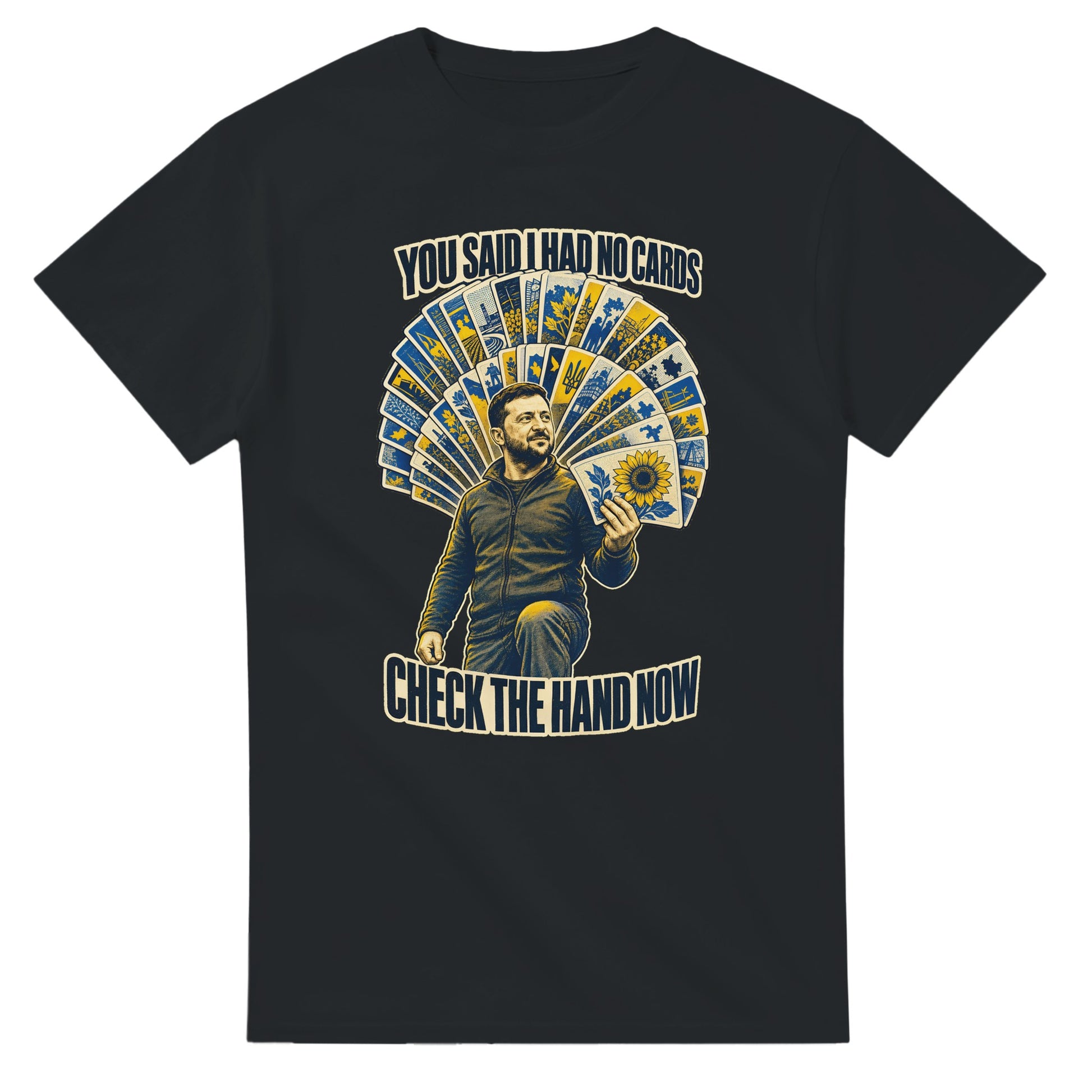 You Said I Had No Cards – Zelenskyy Satire T-shirt — product view 10