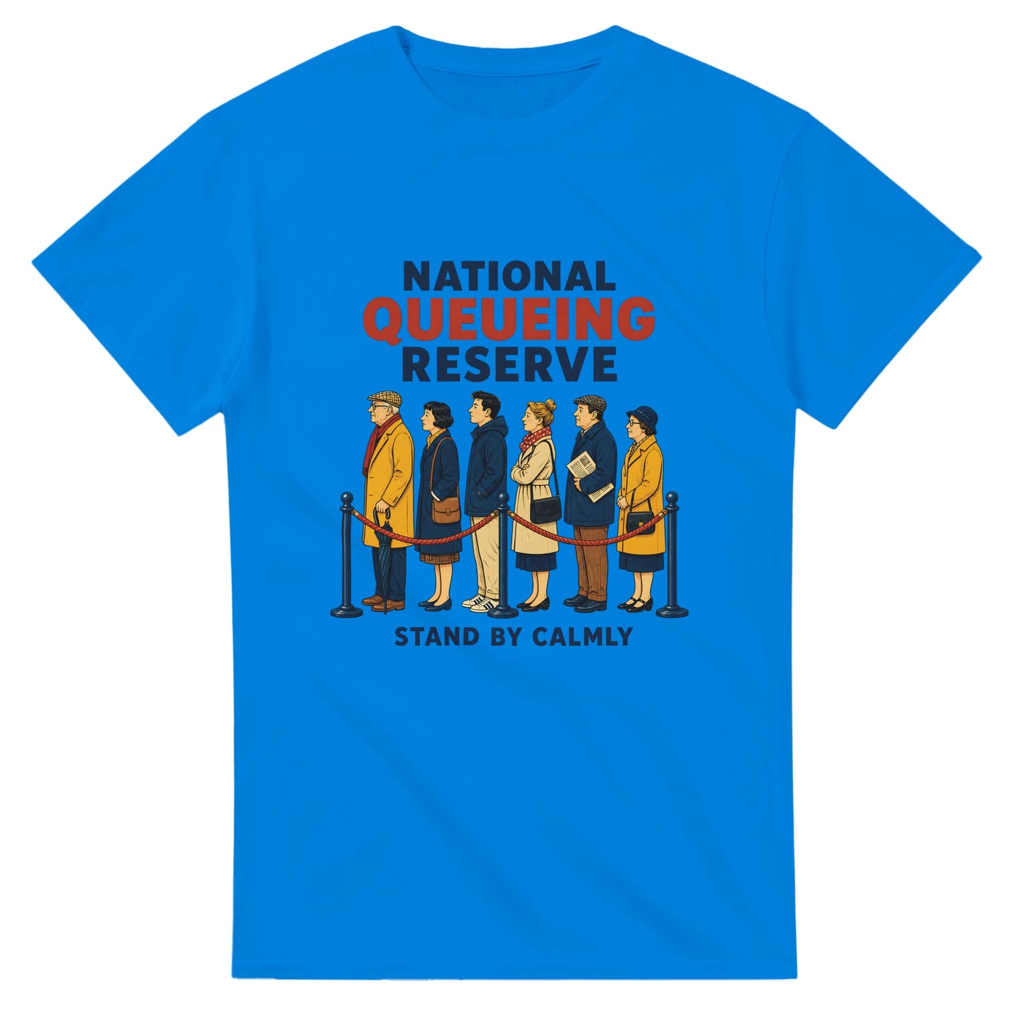 National Queueing Reserve – British Queue Graphic T-shirt — product view 2