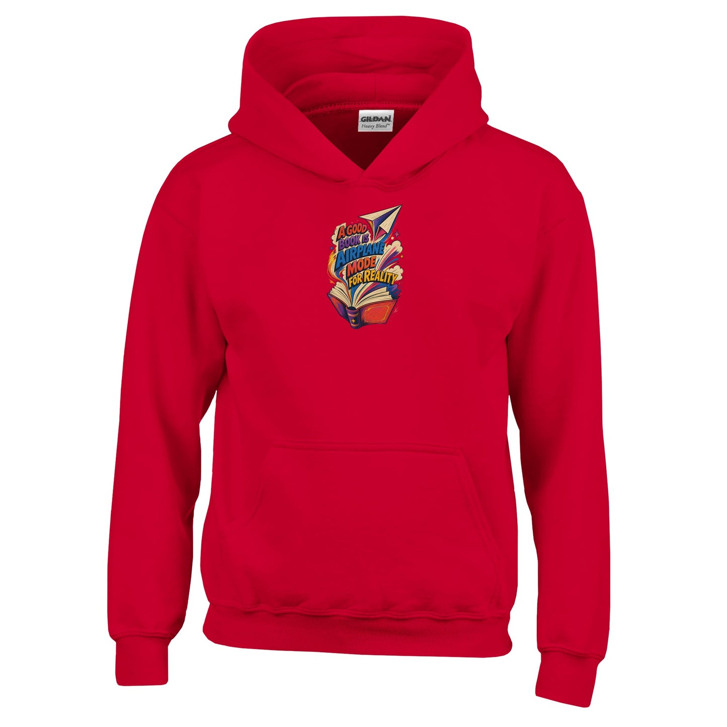A Good Book Is Airplane Mode for Reality Kids' Hoodie — product view 6