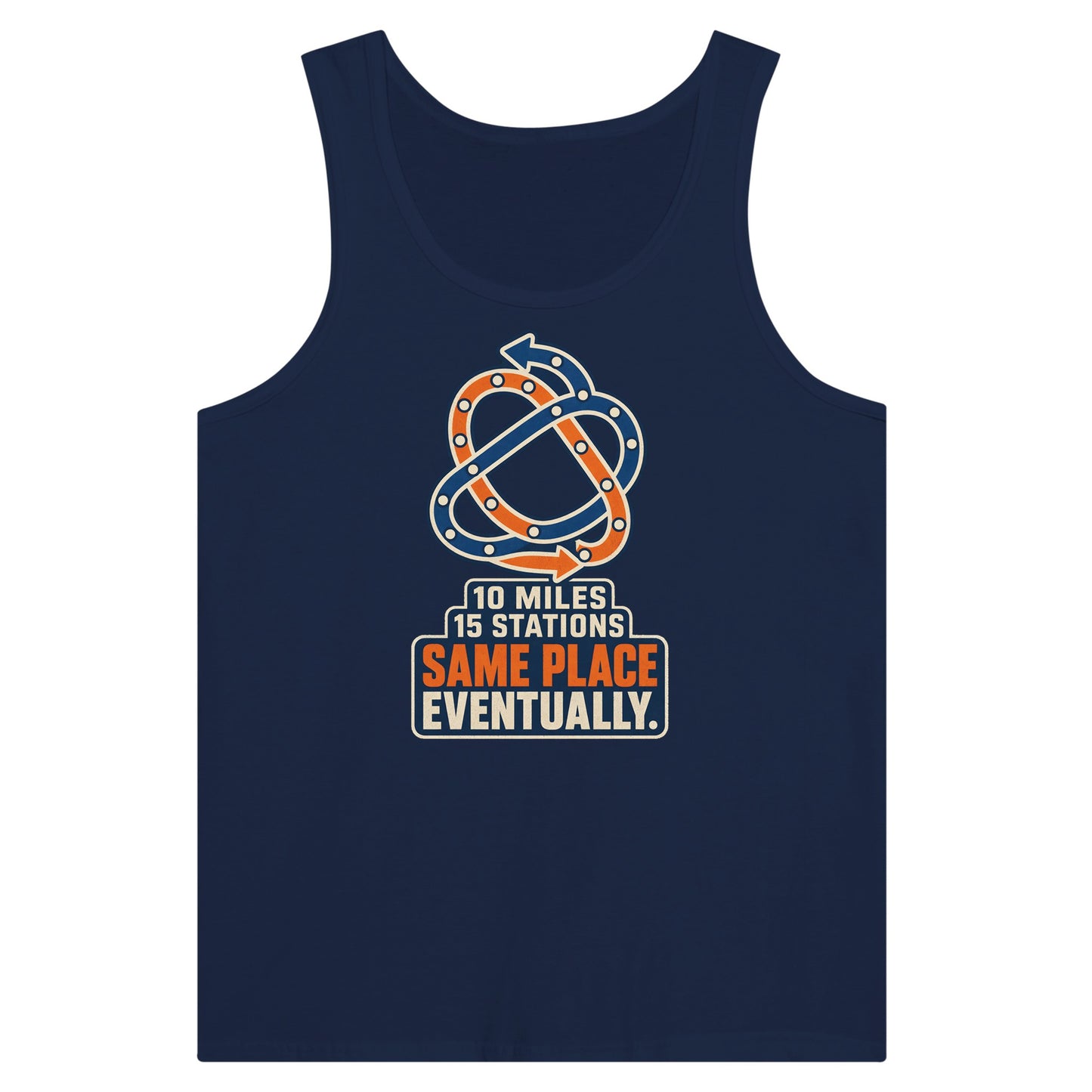 Glasgow Same Place Eventually Premium Unisex Tank Top — product view 9