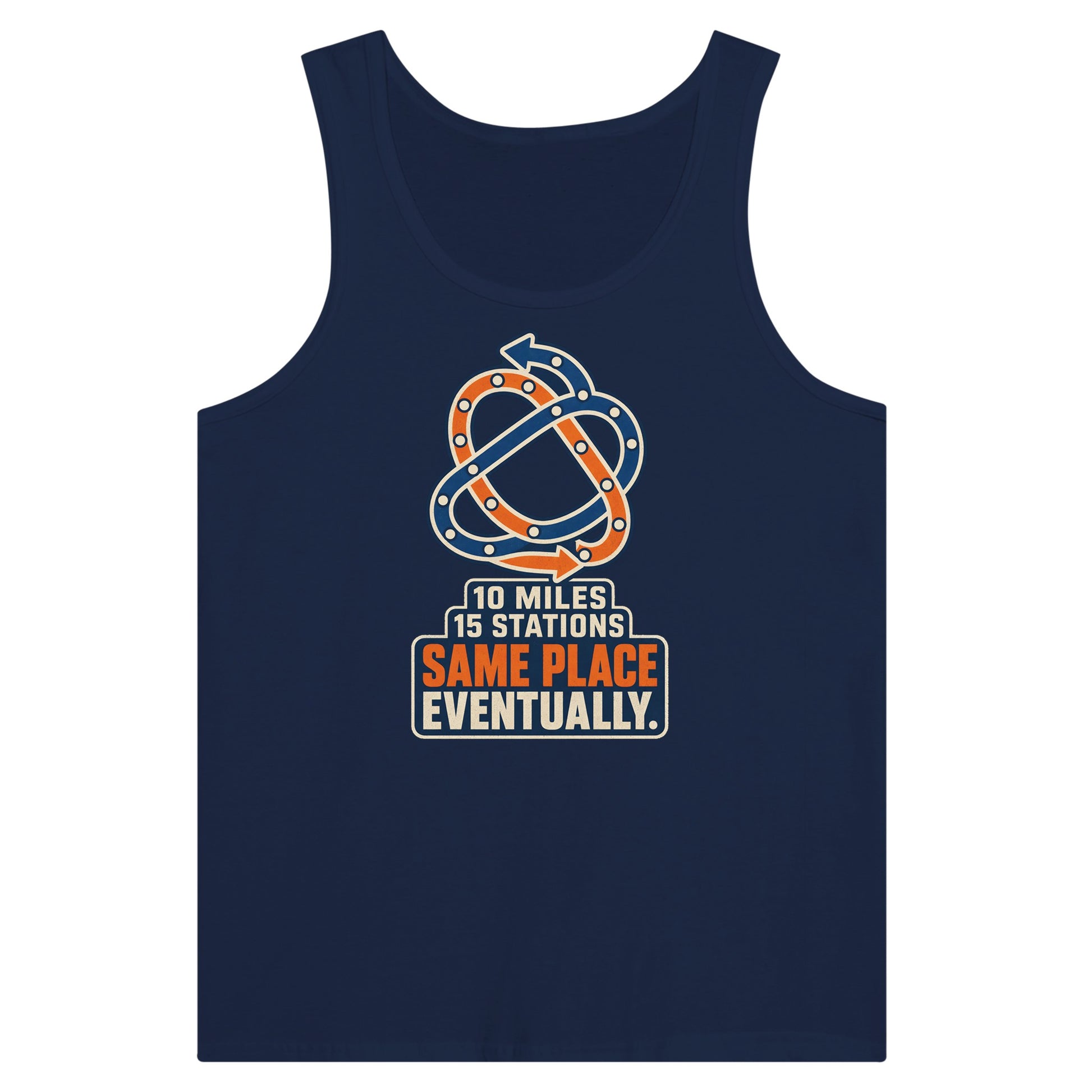 Glasgow Same Place Eventually Premium Unisex Tank Top — product view 9