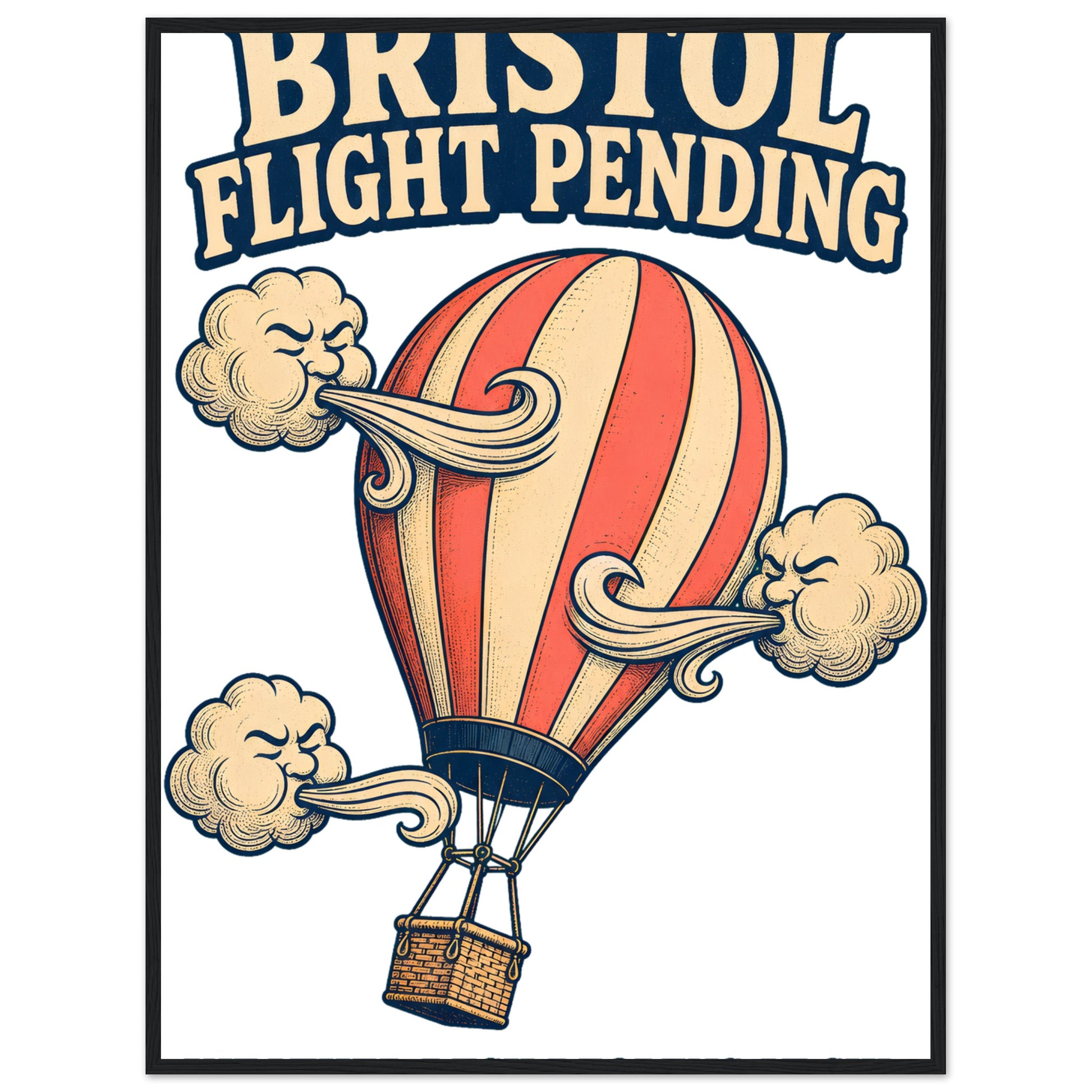 Bristol Flight Pending – Weather Desk Framed Wall Art — product view 8