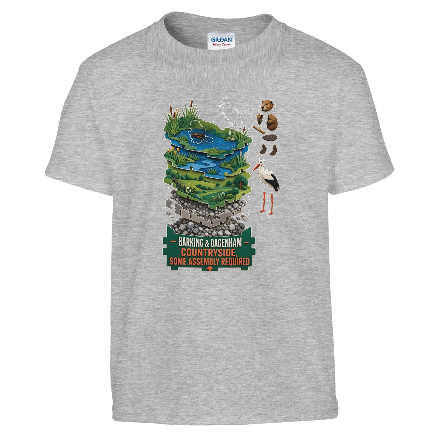 Barking & Dagenham Countryside Kids' T-shirt — product view 4
