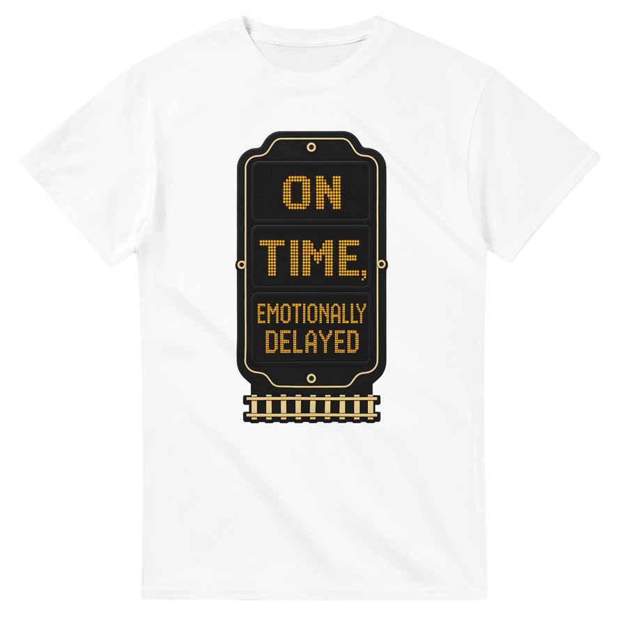 On Time, Emotionally Delayed Rail Graphic