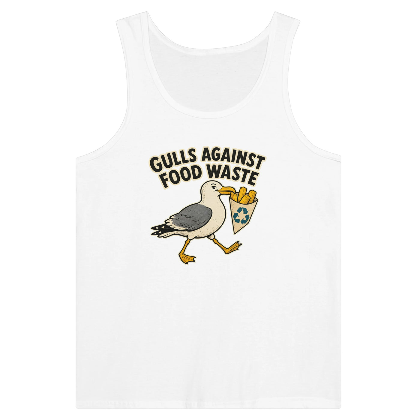 Gulls Against Food Waste Graphic Premium Unisex Tank Top