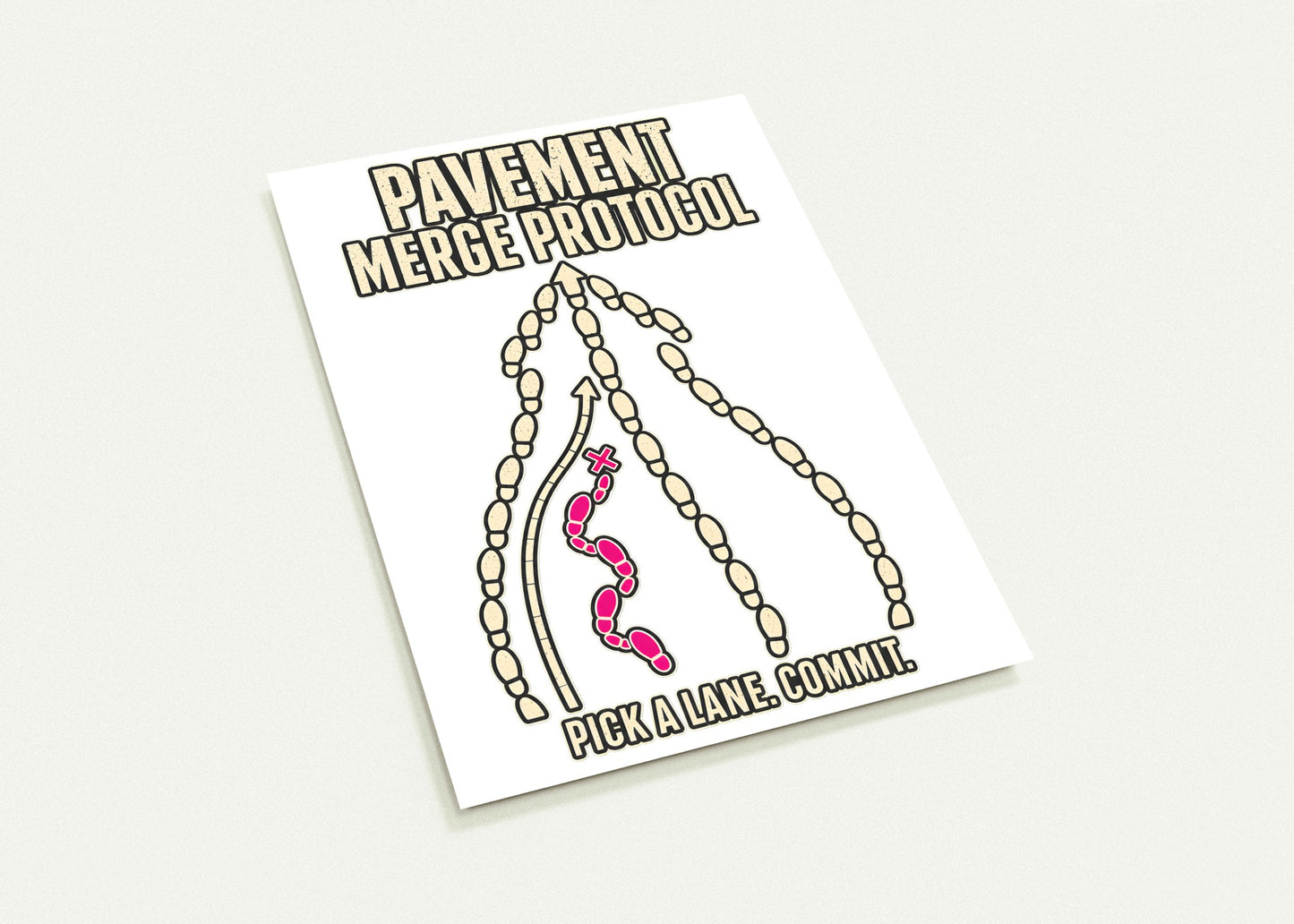 Pavement Merge Protocol — Pick a Lane Postcard Pack — product view 3