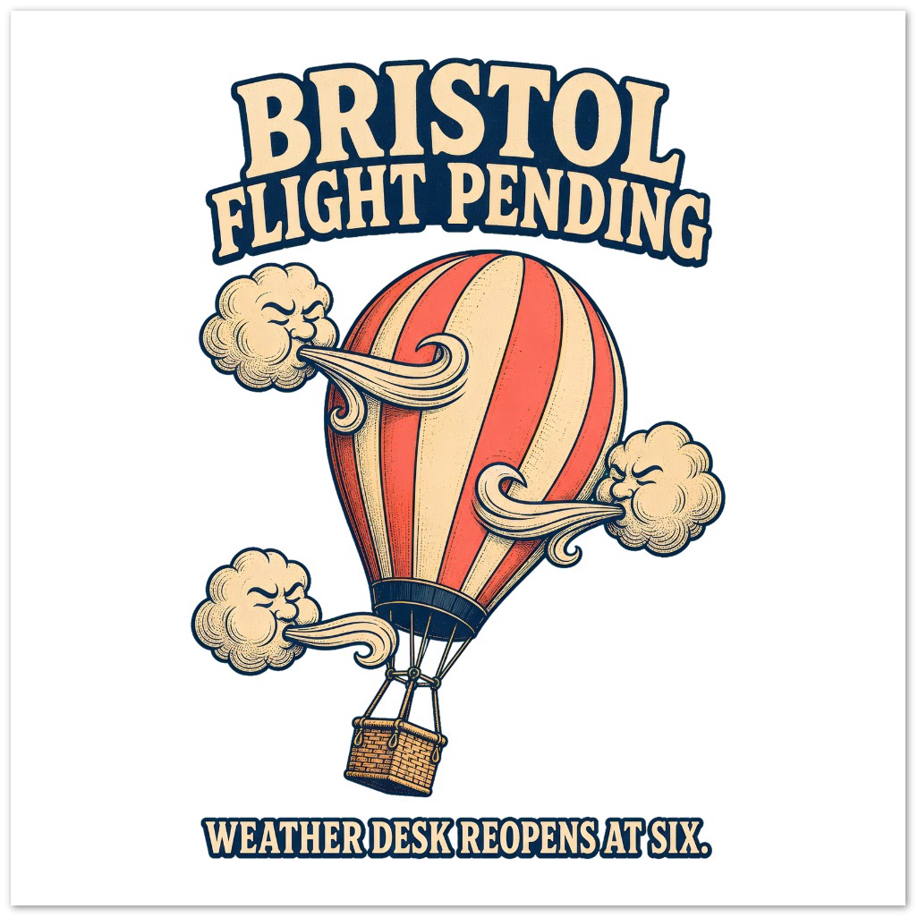 Bristol Flight Pending – Weather Desk Greeting Card Pack — product view 3