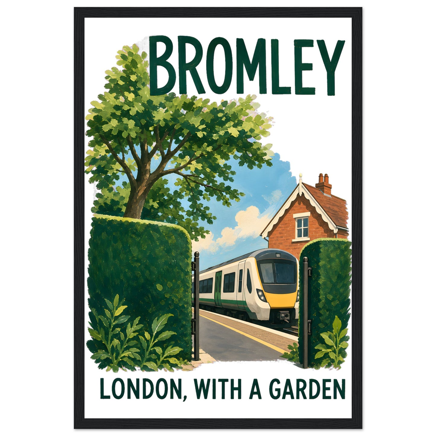 Bromley: London with a Garden Framed Wall Art — product view 6