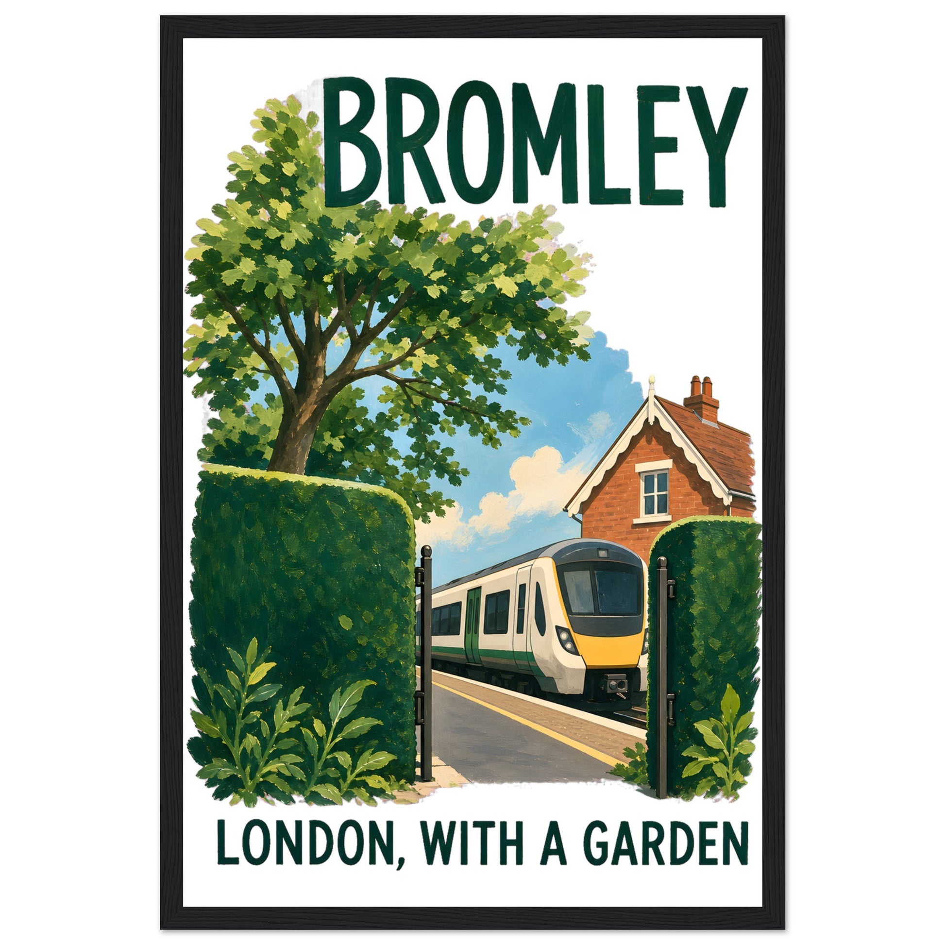 Bromley: London with a Garden Framed Wall Art — product view 6