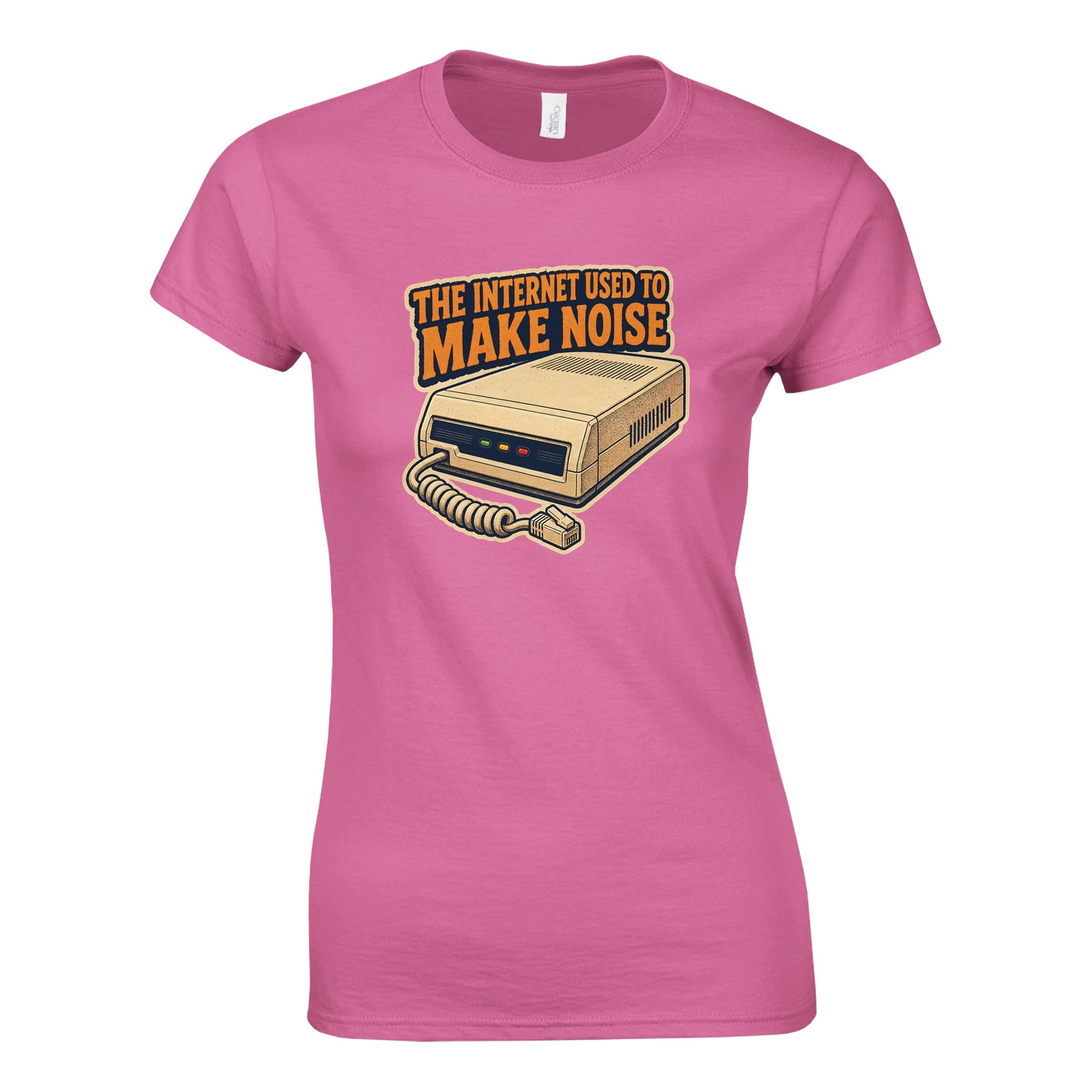 The Internet Used to Make Noise Retro Tech Graphic Women's T-shirt — product view 3