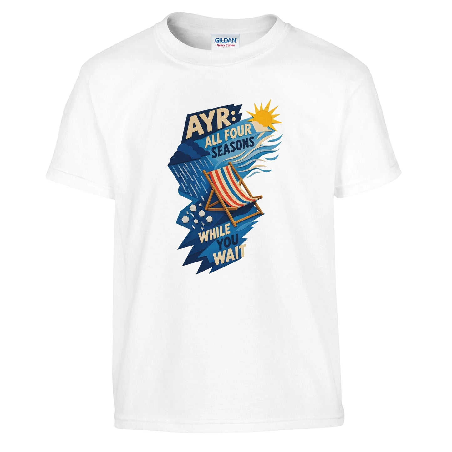 Ayr: All Four Seasons While You Wait Kids' T-shirt — product view 1