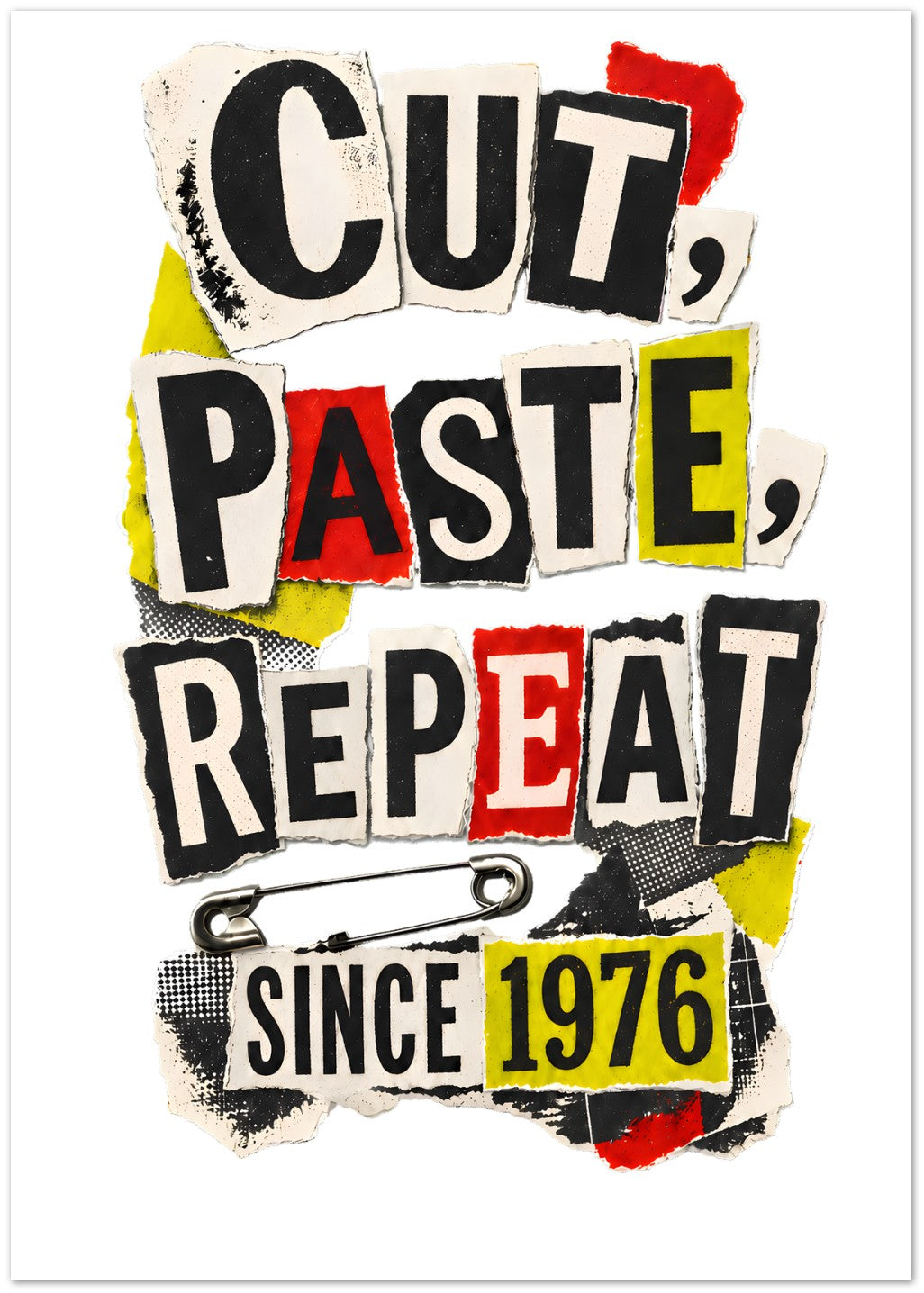 Cut, Paste, Repeat Since 1976 Greeting Card Pack
