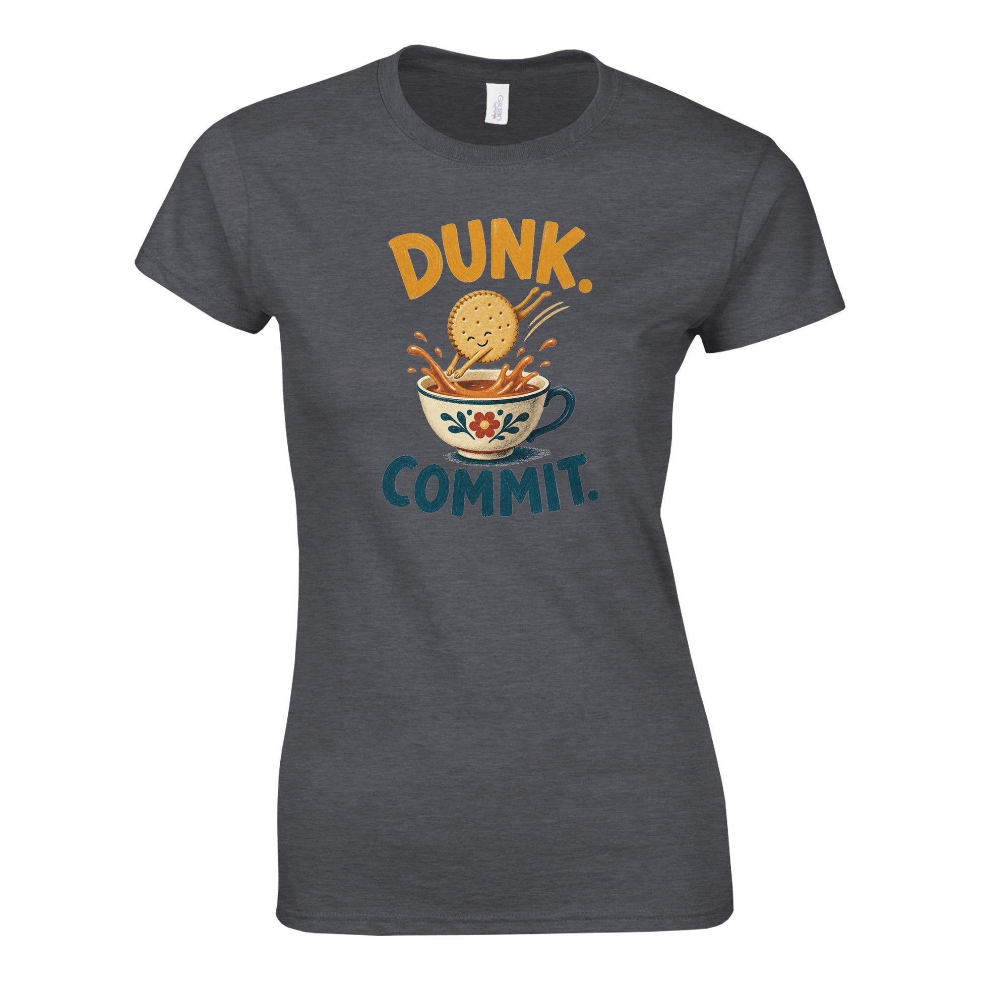 Dunk. Commit. Tea Biscuit Graphic Women's T-shirt — product view 11