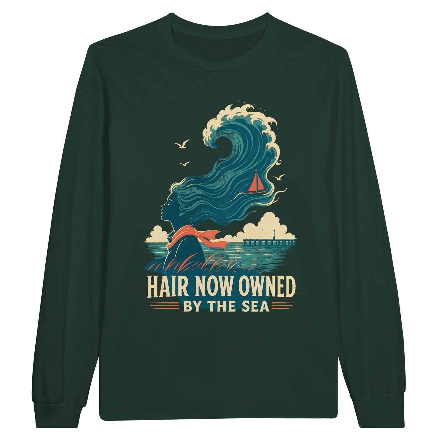 Hair Now Owned by the Sea Long-Sleeve T-shirt — product view 5