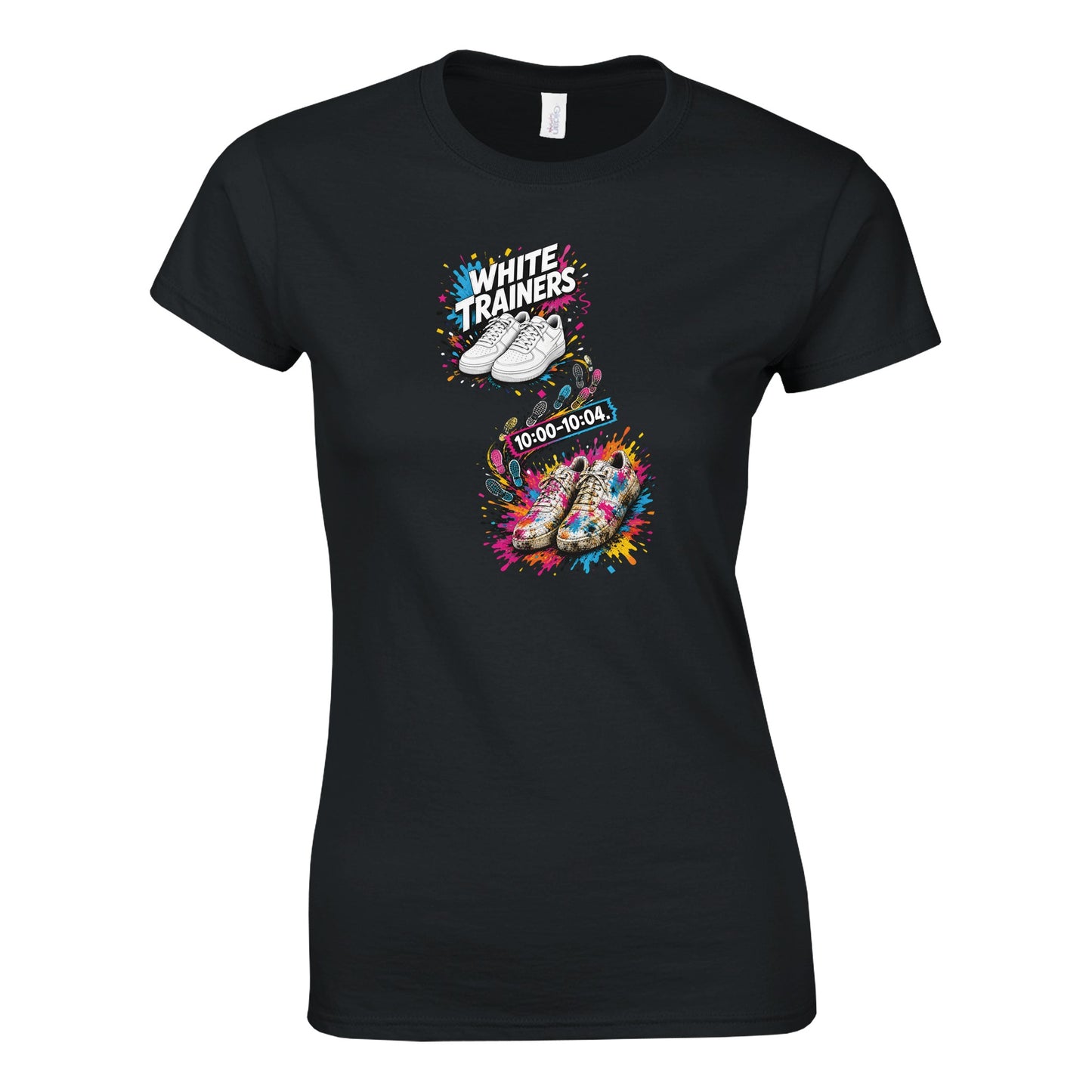 White Trainers: 10:00–10:04 Women's T-shirt — product view 6