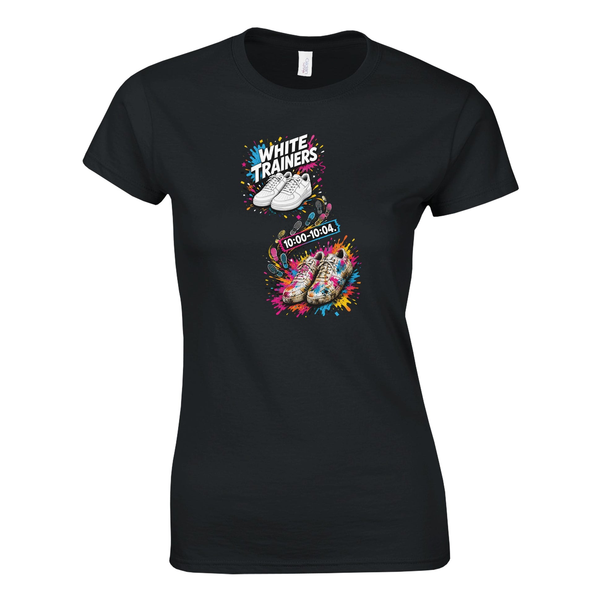 White Trainers: 10:00–10:04 Women's T-shirt — product view 6