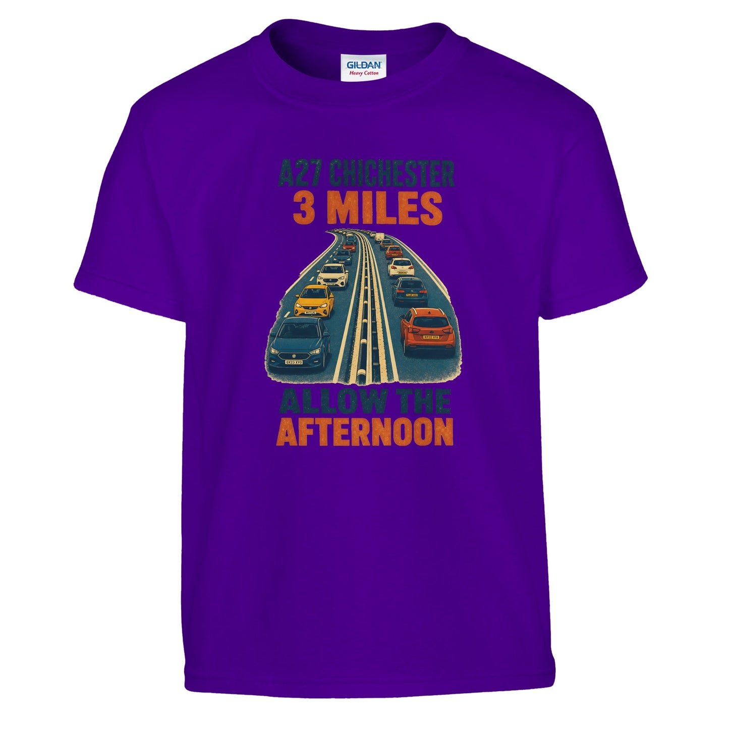 A27 Chichester – 3 Miles, Allow the Afternoon Kids' T-shirt — product view 6