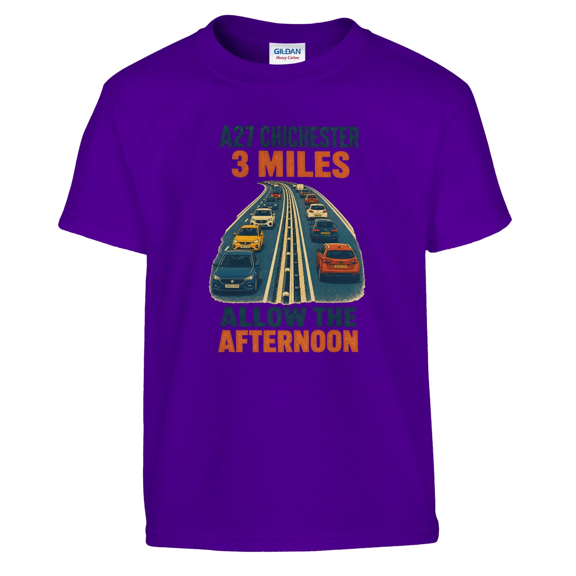 A27 Chichester – 3 Miles, Allow the Afternoon Kids' T-shirt — product view 6