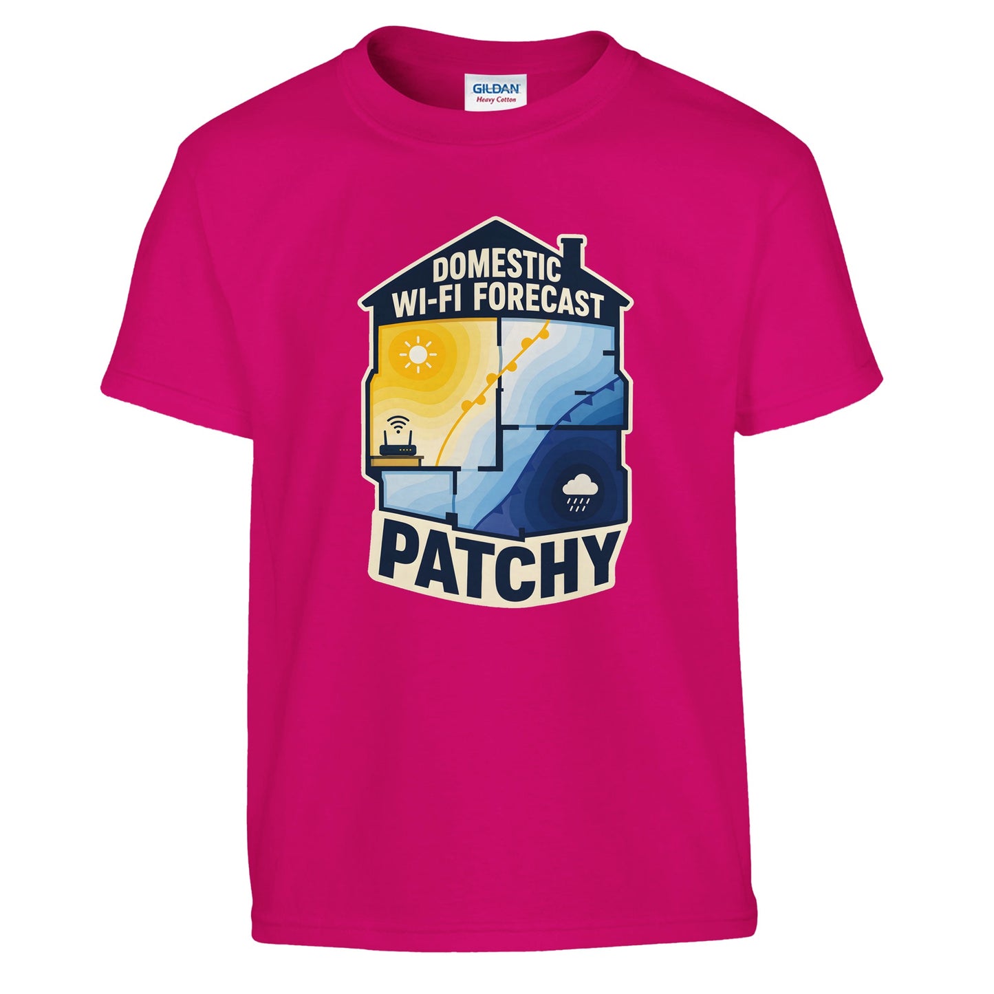 Domestic Wi-Fi Forecast Patchy Kids' T-shirt — product view 11