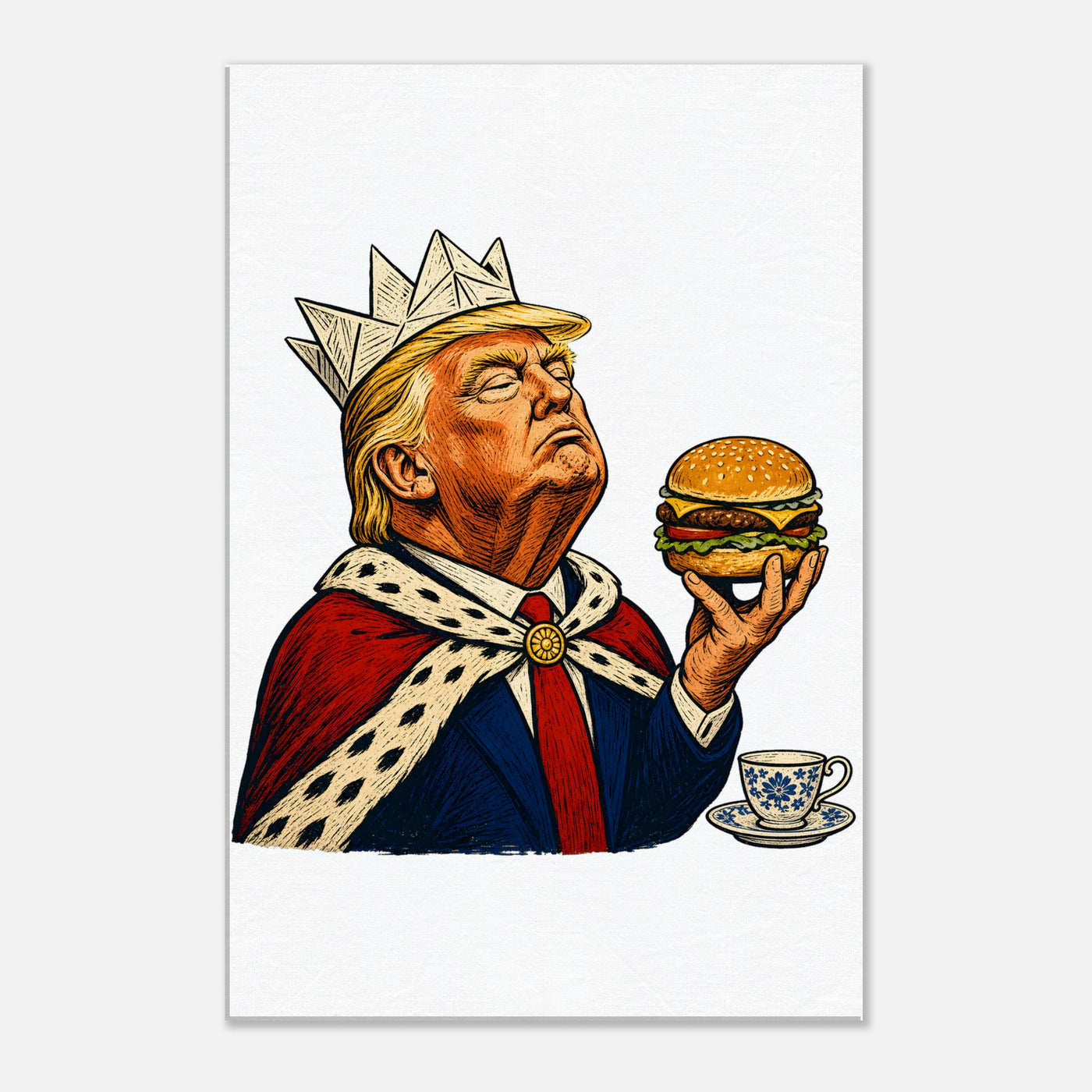The Very Temporary Monarch — Trump Satire Canvas